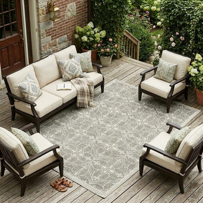 3' X 5' Gray Moroccan Indoor Outdoor Area Rug