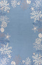 5' X 8' Blue Gray And White Fish and Coral Hand Tufted Area Rug