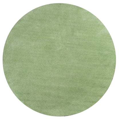 8' Green Round Hand Woven Area Rug