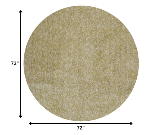 5' X 7' Yellow Heather Plain Indoor Area Rug