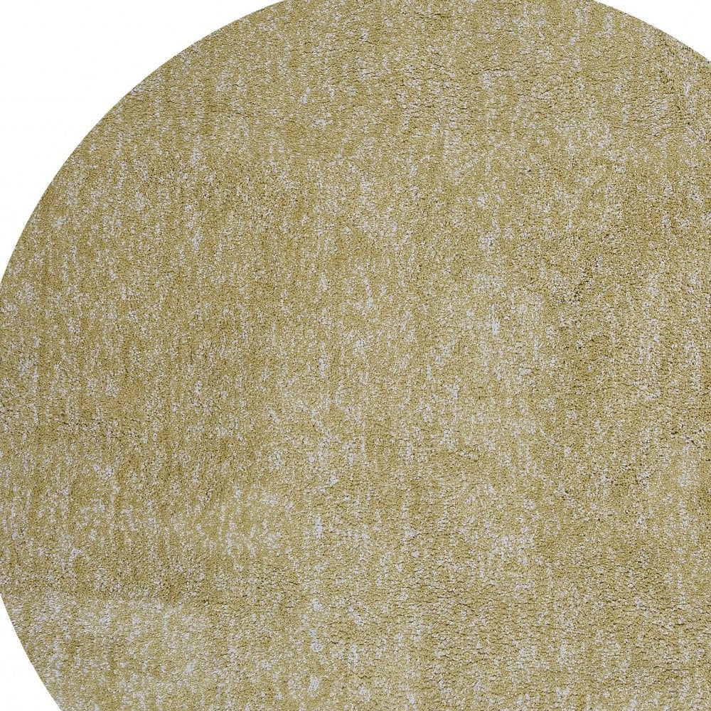 5' X 7' Yellow Heather Plain Indoor Area Rug