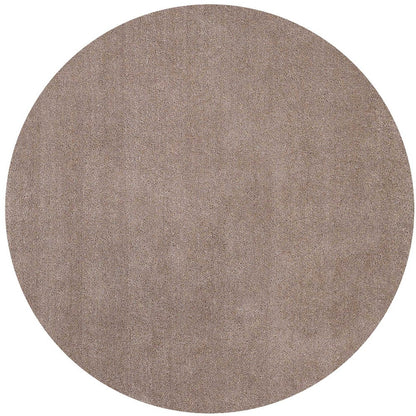 8' Beige Round Indoor Shag Rug