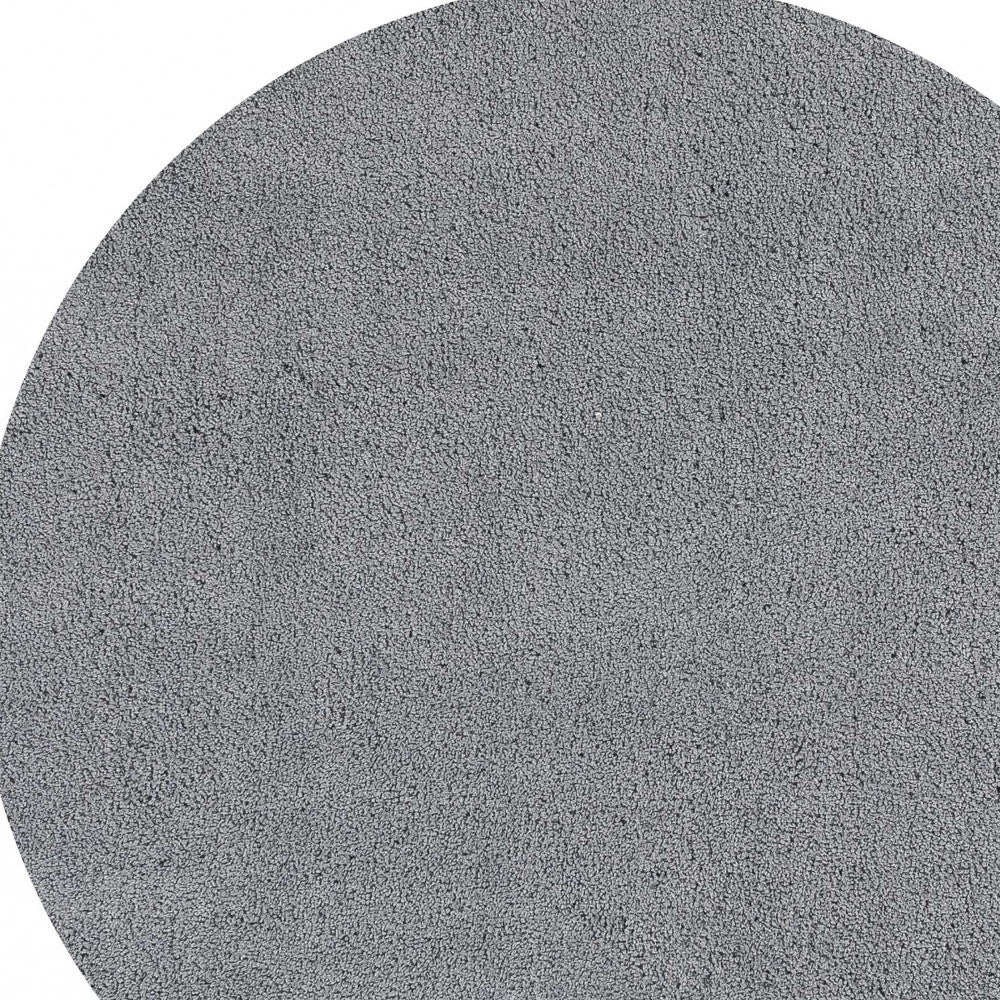 5' X 7' Grey Plain Indoor Area Rug