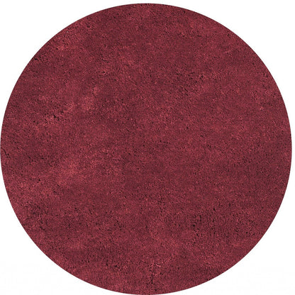 8' Red Round Indoor Shag Rug