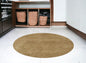 8' Round  Polyester Gold Area Rug