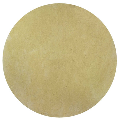 6' Canary Yellow Hand Woven Round Rug