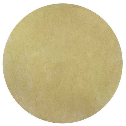6' Canary Yellow Hand Woven Round Rug