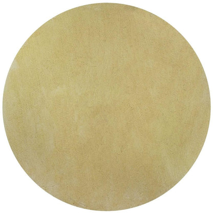 6' Canary Yellow Hand Woven Round Rug