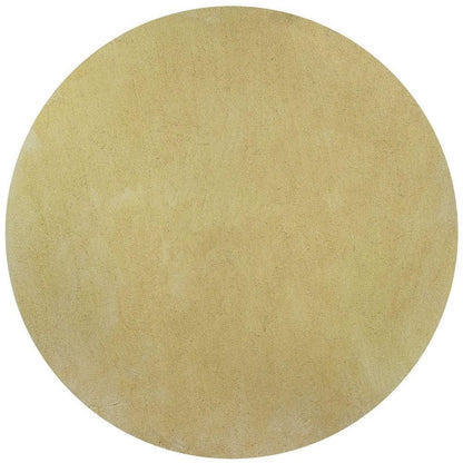 6' Canary Yellow Hand Woven Round Rug