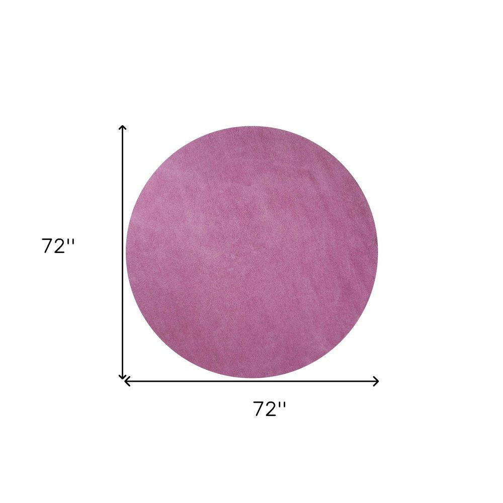 9' X 13' Polyester Hot Pink Area Rug