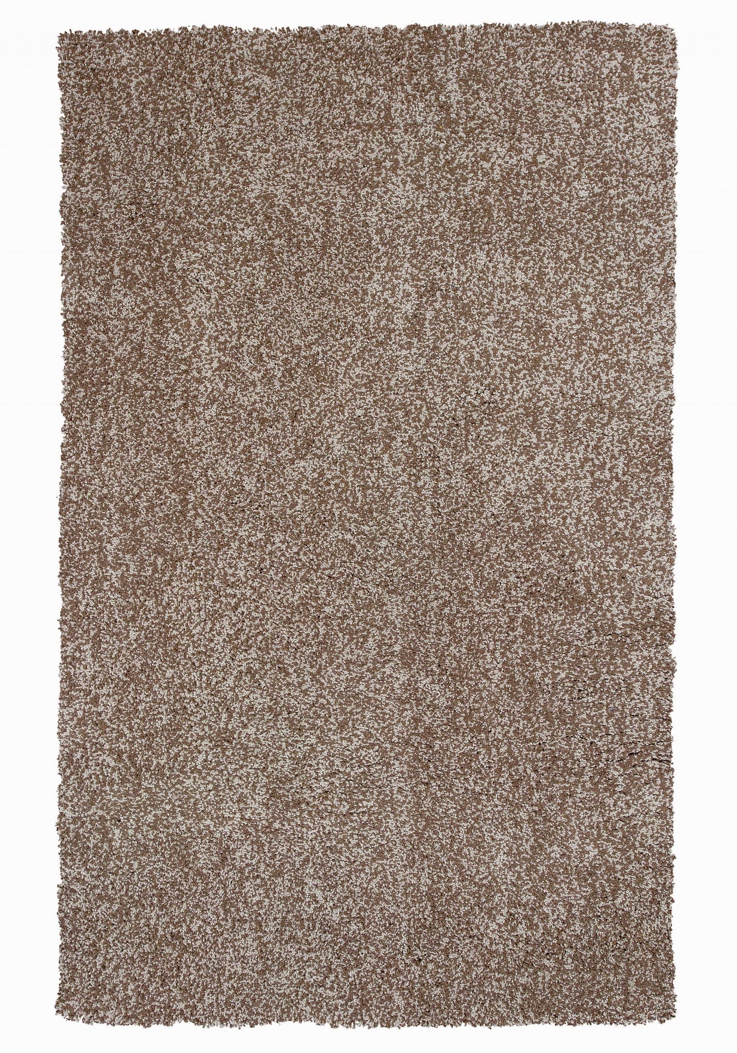 8' Beige Heather Round Indoor Shag Rug