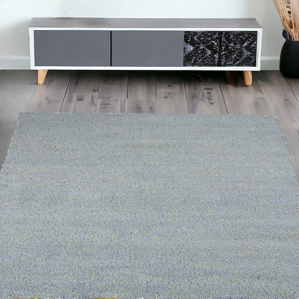 2' X 4' Polyester Blue Heather Area Rug