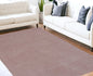 8' Round  Polyester Rose Pink Area Rug