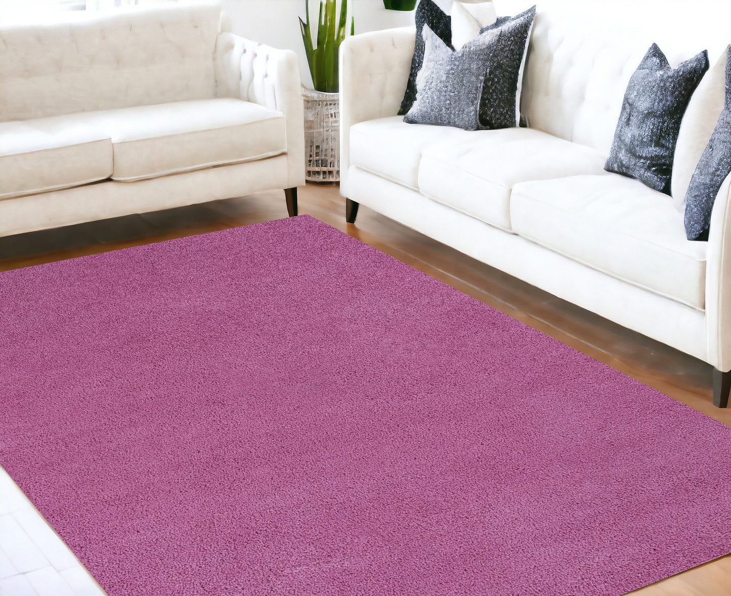 2' X 4' Hot Pink Indoor Shag Rug