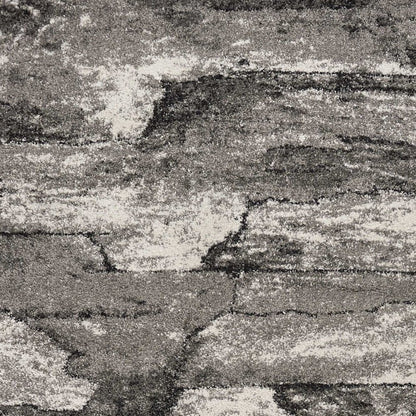 8' X 11' Gray Abstract Area Rug