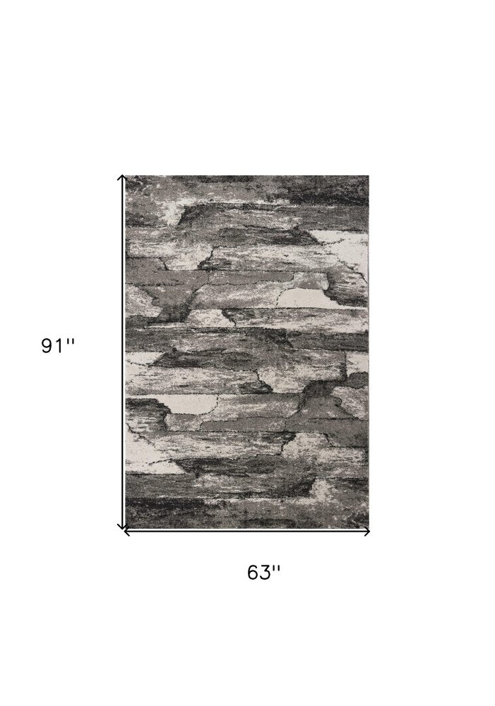 8' X 11' Gray Abstract Area Rug