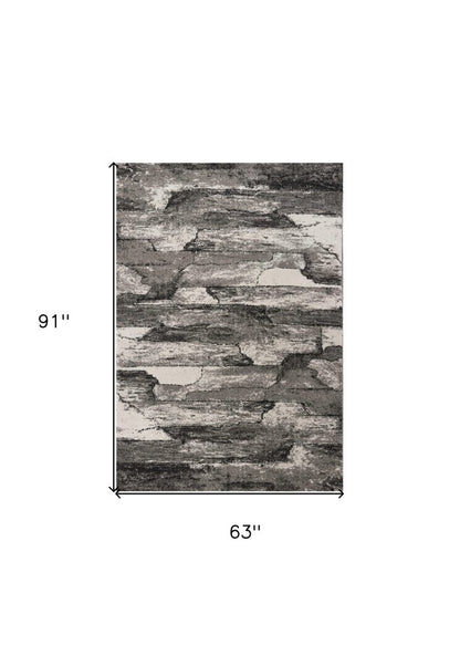 8' X 11' Gray Abstract Area Rug