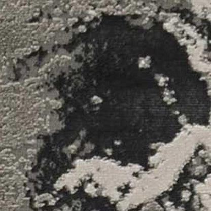 5' X 8' Silver And Black Abstract Area Rug