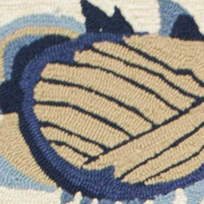 5' X 8' Sand Abstract Indoor Outdoor Area Rug