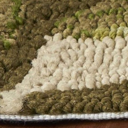 2' X 3' Beige Floral Handmade Indoor Outdoor Area Rug