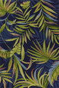 5' X 8' Blue Floral Indoor Outdoor Area Rug