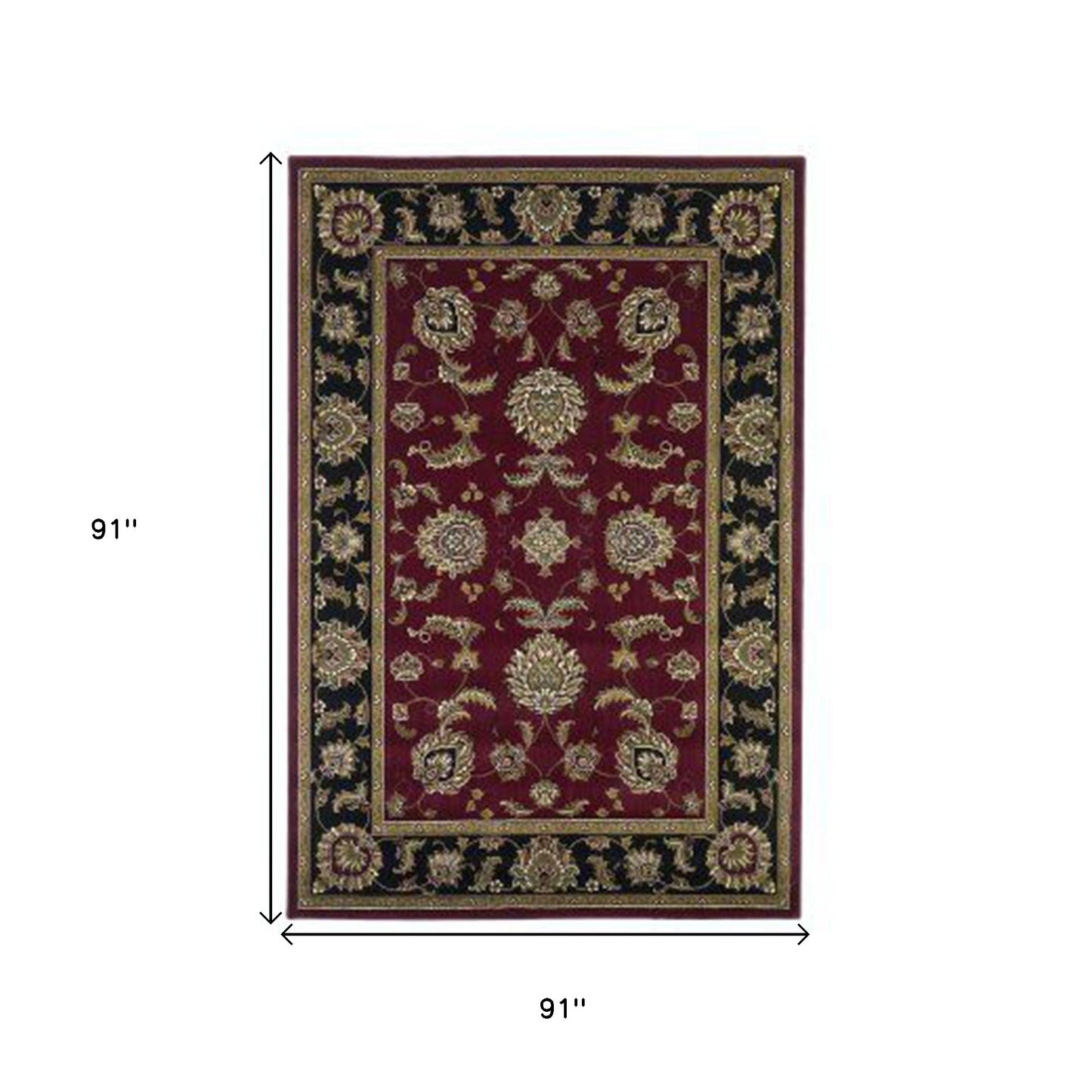 1' X 2' Red Or Black Medieval Inspired Area Rug