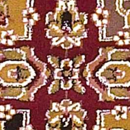 8' Red Orange And Black Quatrefoil Octagon Rug