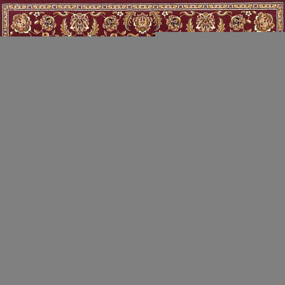 5' X 8' Red Orange And Black Quatrefoil Area Rug