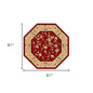 10' X 13' Red And Beige Floral Vines Area Rug