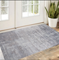 5' X 7'  Viscose Slate Area Rug