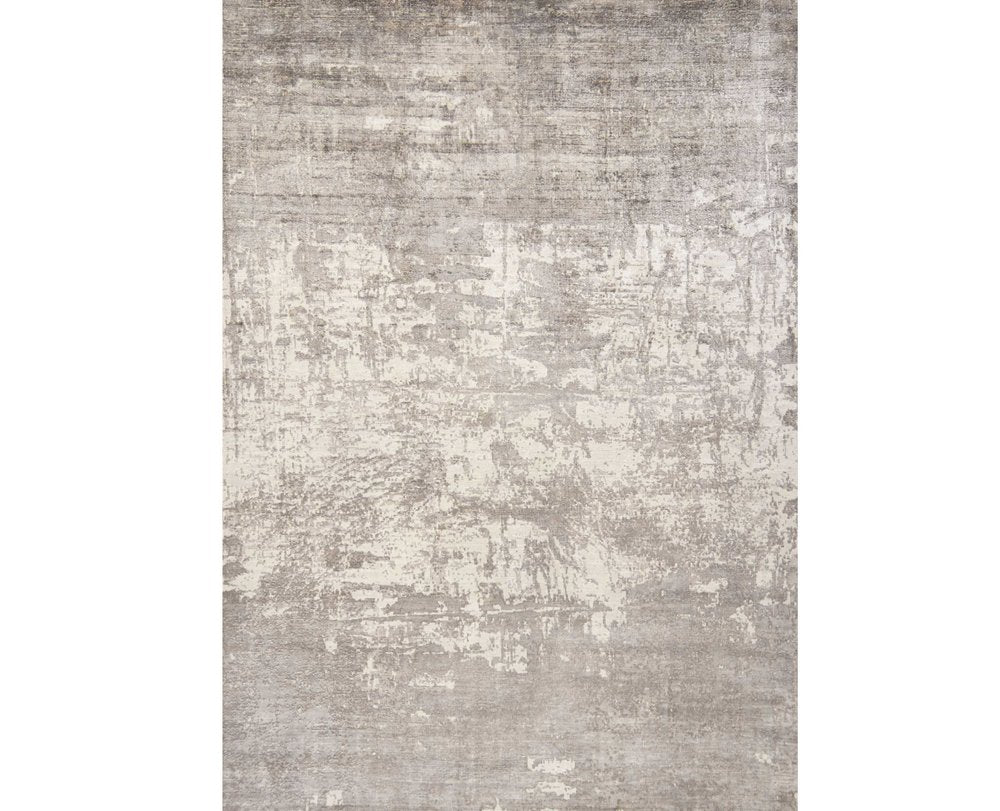 9' X 13' Beige And Ivory Abstract Hand Loomed Area Rug