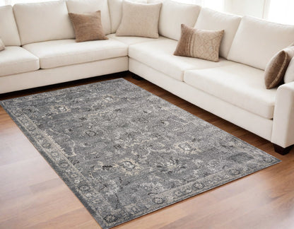 7' X 9'  Polypropylene Grey Area Rug