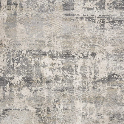 5' X 8' Natural Abstract Brushstrokes Indoor Area Rug