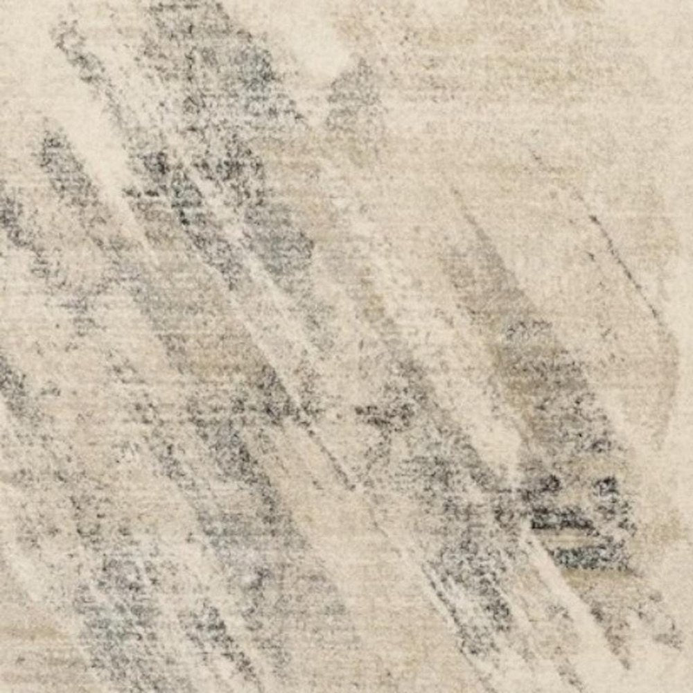 5' X 8' Ivory And Gray Abstract Area Rug