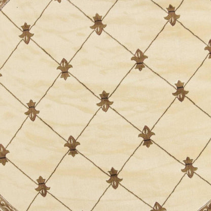 2' X 3' Ivory And Brown Floral Vines Area Rug