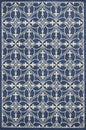 8' X 11' Denim Blue Moroccan Indoor Outdoor Area Rug