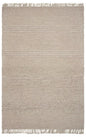 7' X 9' Beige Wool Hand Woven Area Rug