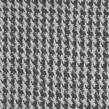 5' X 8' Grey Hand Woven Houndstooth Indoor Area Rug