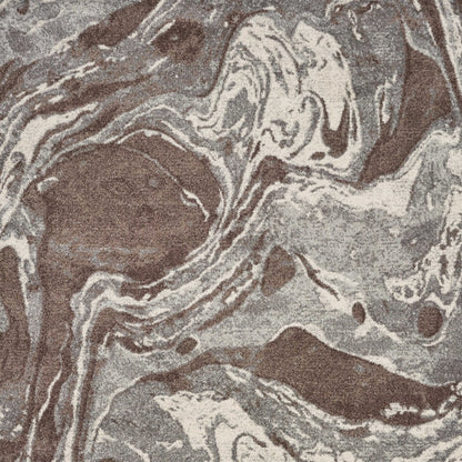 5' X 8' Brown And Ivory Abstract Area Rug