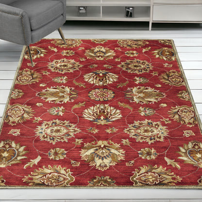 8' X 10' 6 Wool Red Area Rug