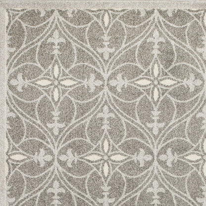 2' X 4' Gray Moroccan Indoor Outdoor Area Rug