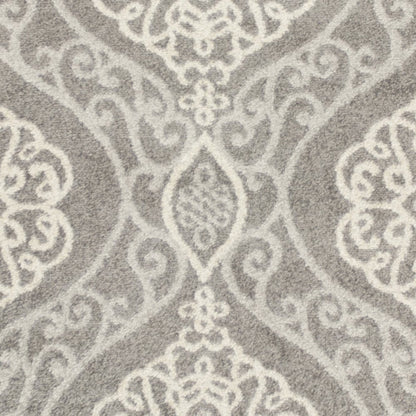 3' X 5' Silver Moroccan Indoor Outdoor Area Rug