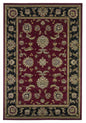 10' X 13' Red Black And Gold Floral Medallion Area Rug