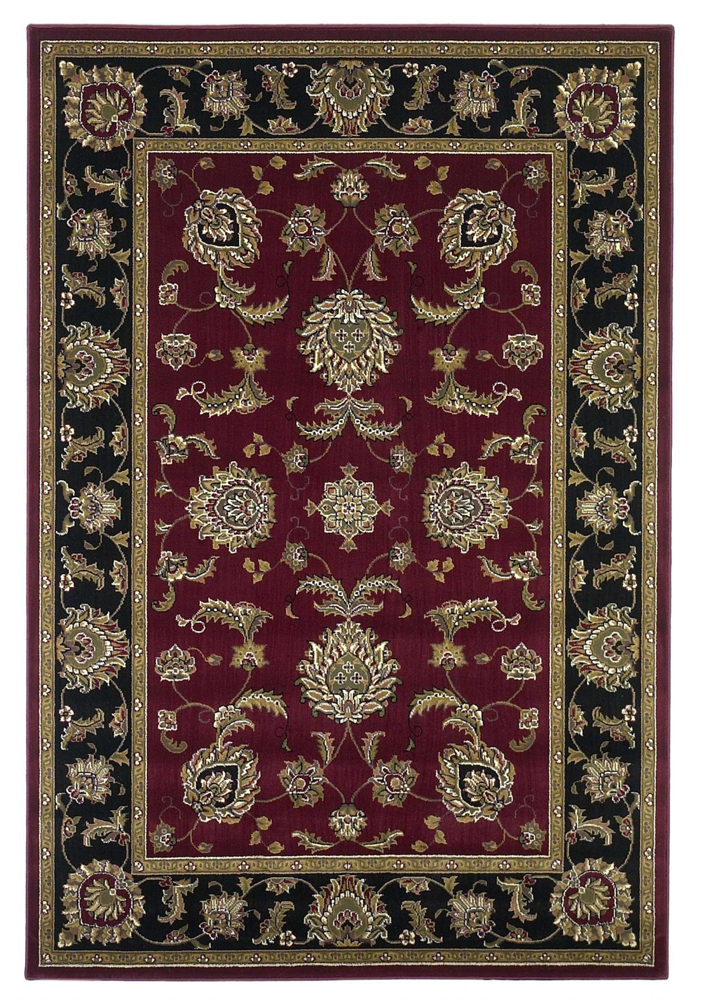 1' X 2' Red Or Black Medieval Inspired Area Rug