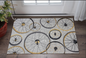 8' X 10' Grey Hand Hooked Wheels Indoor Area Rug