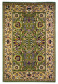 2' X 3' Green Taupe Machine Woven Floral Traditional Indoor Accent Rug