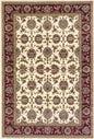 2' X 3' Red Ivory And Brown Floral Medallion Area Rug