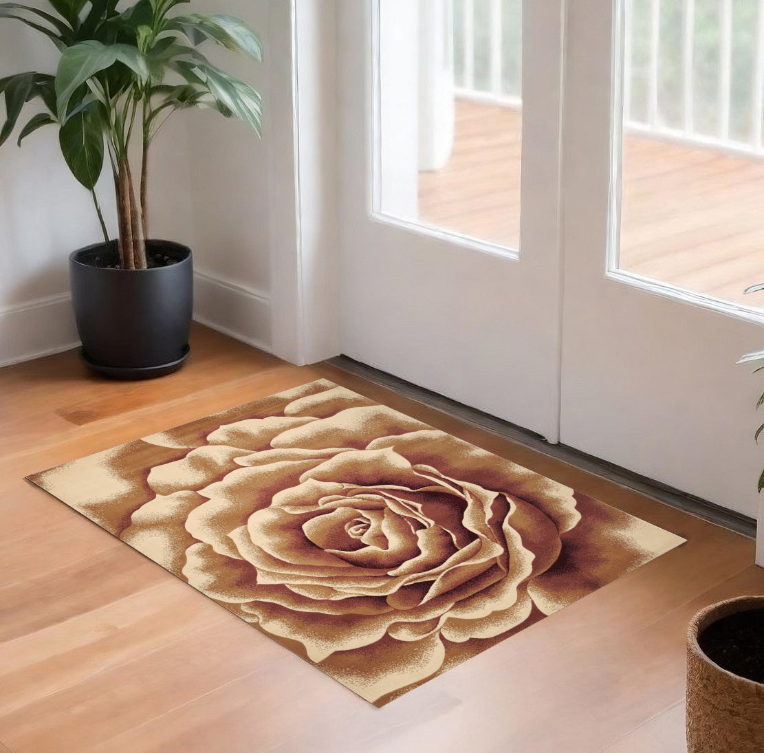 7' X 10'  Polypropylene Ivory Area Rug