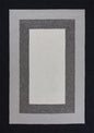 8' X 11' Black And Gray Geometric Hand Hooked Area Rug
