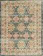 7' X 9' Brick Red Green And Brown Jute Southwestern Handmade Area Rug